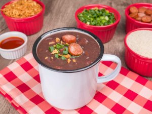 Hearty Caldinho de Feijão, a comforting bean soup originating from Rio de Janeiro. Brazilian Main Dishes